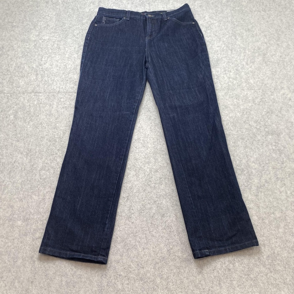 Style&co Womens 10P Jeans (30x27) Petite Blue Dark Wash Straight Leg Denim